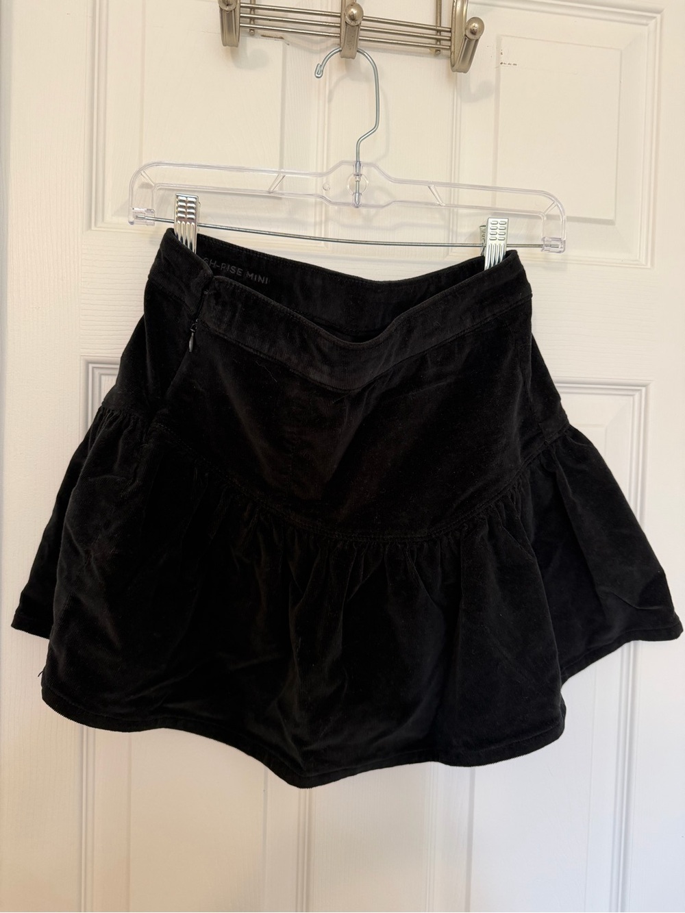 American Eagle Outfitters Black Velvet Mini Skirt